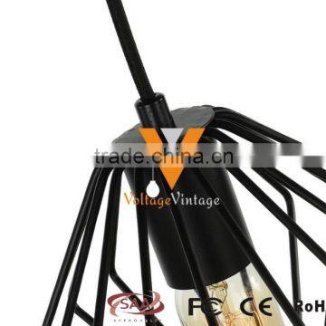 Manufacturer's Premium Yardley Pendant Lamp Industrial Metal Track Light Vintage Wire Cage Hanging Lamp photo-4