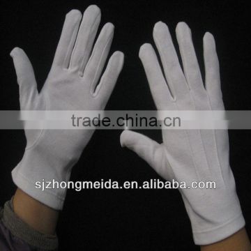 bleached white cotton plain parade glove