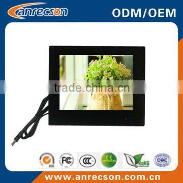 10.4" industrial LCD monitor with aluminum bezel infront