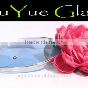 Transparent Tempered Glass Lid With Stainless Steel Rim photo-4
