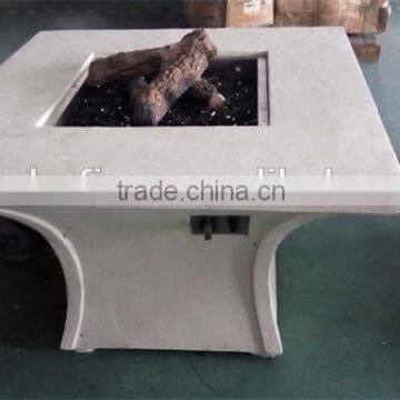 Square Magnesia Gas Fire Pit Table