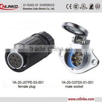 China Waterproof Electrical Male Plug Connector Industrial Female Socket and Plug Plastic Connector With Metal Automatic Cover photo-2