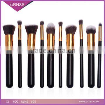 10pcs Professional Custom Kabuki Synthetic Makeup Brush Set