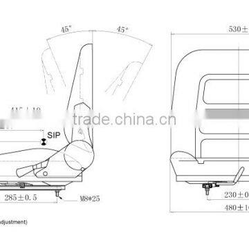 (YH-16) Adjustable Car Seat Loader Seat Construction Mechinary Seat photo-2