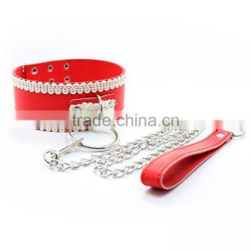 SEX TOYS BONDAGE NECK COLLAR WITH LACE SEX NECK COLLAR FOR SM SEX GAME FEMALE SEX TOYS NECK COLLAR BONDAGE SEX NECK COLLARS