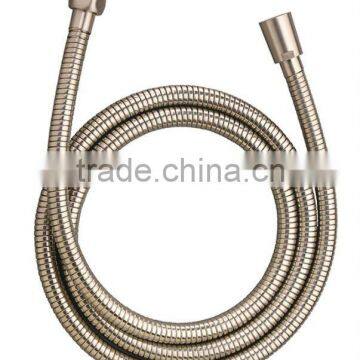 brushed-nickel extensible double lock shower hose/ACS approved