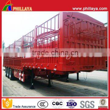 3 Axle 40ft Bulk Cargo Transport Side Door Fence Semi Trailer New or Used Farm Box Truck photo-3