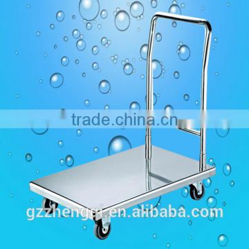 Hot sales strong Stainless Steel Flatbed push cart