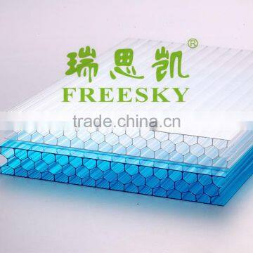 2016 Hot Sale 14mm/16mm/18mm Polycarbonate/plastic Honeycomb Sheet for Greenhouse Building photo-2