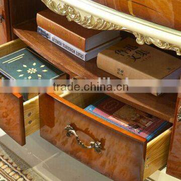 European Style TV Stand, Parquet Pattern Wooden TV Cabinet, Nice Carving Living Room TV Stand (BF01-ML048) photo-6