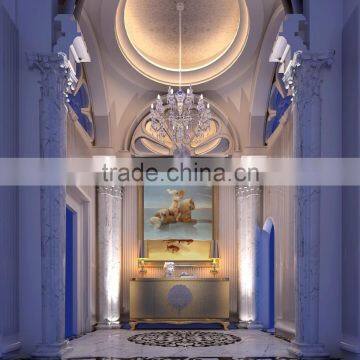 Romantic Luxurious European 3D Interior Rendering Design For Lobby, Design Service with Furnishing