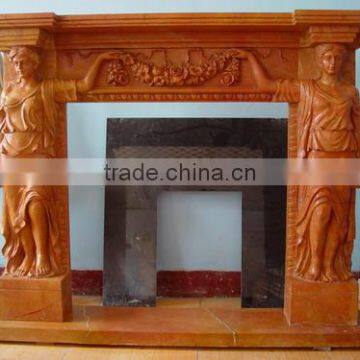 Indoor Freestanding Marble Fireplace Mantel photo-2