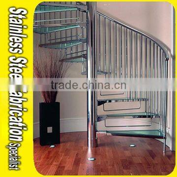 Aluminum Handrails Integral Sell Small Glass Spiral Staircase photo-2