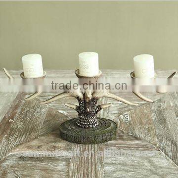 Home goods antiques resin deer antler old fashioned candle holder