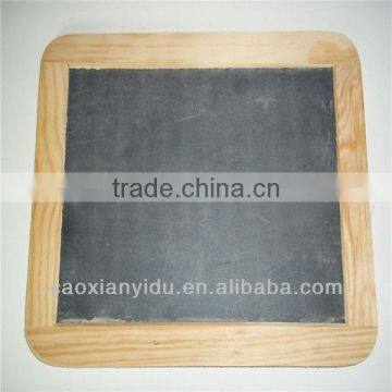 Black Slate Chalk Board Double Sided Natural Wood Frame