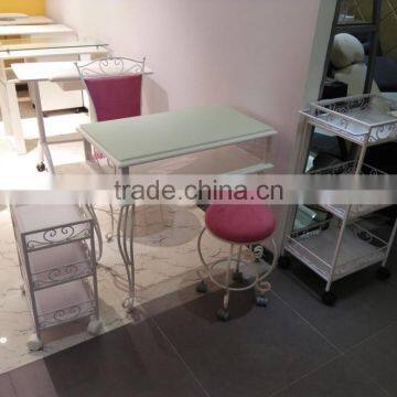 Potable Movable Ottoman Stool Hydraulic Chair With Wheels Used Salon Furniture TKN-39061 photo-4
