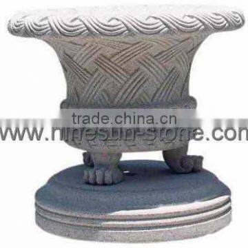 Carved Marble Flower Pot