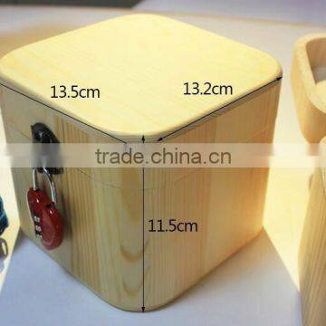 Eco-friendly Wood Locked Storage Box photo-2