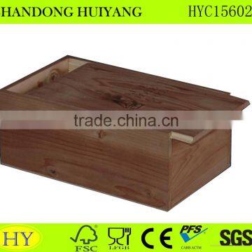 wholesale hot design wooden sliding lid storage package box