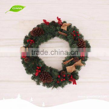 GNW CHWR-1605002 Wholesale Natural Pinecone Artificial Christmas Wreath for sale