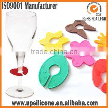 Colorful Silicone Wine Charms Silicone Glass Markers Silicone Drink Markers