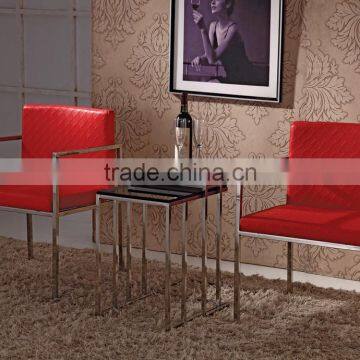 B8002 Stainless Steel Legs pu Leather Covers Dining Room Chair With Arms photo-2