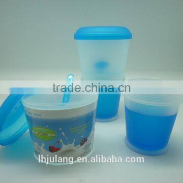 2017 Wholesale Plastic Cereal to Go Breakfast Cup /plastic Cereal Cup With Spoon photo-4