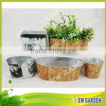 Classical elegant indoor metal herb garden planter pots