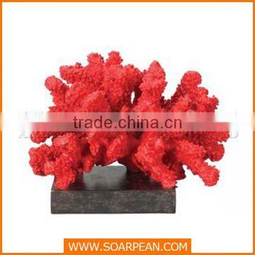 Factory custom resin artificial red coral decoration