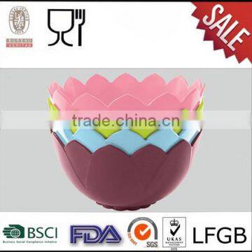 Solid Color Bowl Set,Factory Wholesale Wavy Melamine Dinner Bowl Set