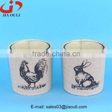 New Design With Non Woven Fabric Cover Glass Cup Planter, Nursery Pot photo-2