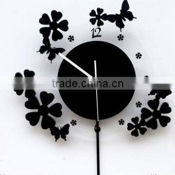 Butterfly metal wall disgital clock