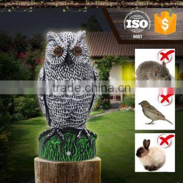 White Outdoor Motion Sensor Owl Pest Repellent