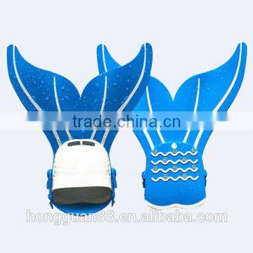 Blue color kid silicone rubber diving fins with customized service available