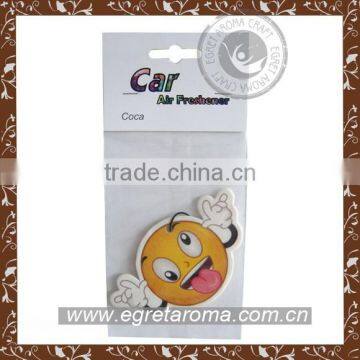EA1-1006 Funny Face Cotton Paper Hanging Car Air Freshener