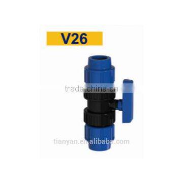 TY High Quality PP Compression Fittings TRUE UNION BALL VALVE Eco-friendly Cheap Price Full Size Factory Price List Discount photo-2