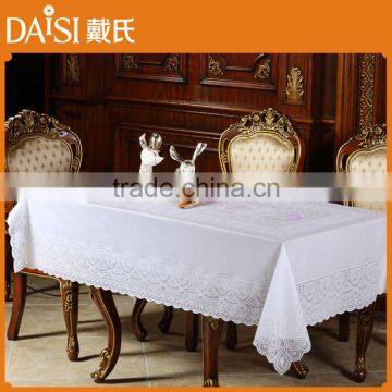 Wholesale plastic tablecloths rectangle vinyl lace plastic tablecloths