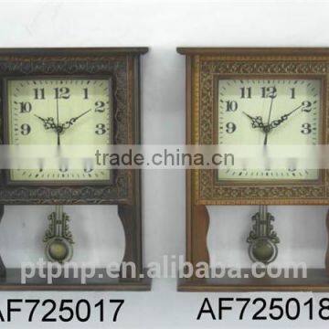 Hot Sale Home Decor Antique Decorative Desk Table Metal Clock Wooden Clock