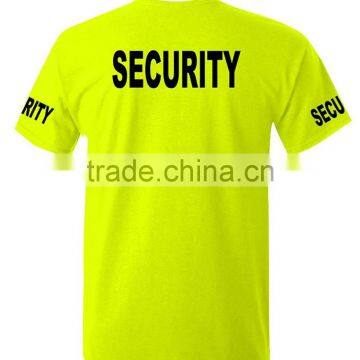 Mens Poly Cotton T-Shirt Preshrunk Jersey Knit Tee Green Security Guard Uniform Color photo-2