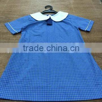 Primary School Uniform Designs Kids Check Fabric School Girls Pinafore photo-2