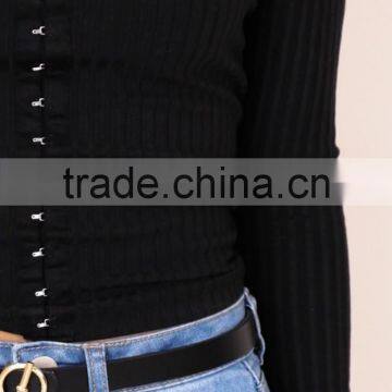 Long Sleeve off Shoulder Knit Top Women Fashion Designer Patterns photo-4