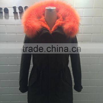 Lady Color Fur Hot Pink Coor Multi Color Parka photo-2