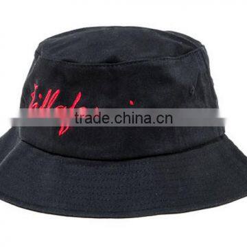 2015 New Design OEM 100% Cotton Black Bucket Hat photo-2