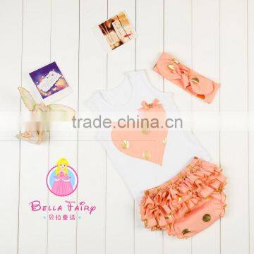 Wholesale Kids Clothes Outfits Wholesale Clothing Dubai Ruffle Shorts Set photo-3