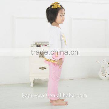 Colorful Girls Top And Pants Ruffle Clothes Sets Baby Two Piece Outfit photo-3
