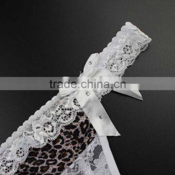 Stock Hot Sale White Bowknot Lace Leopard Cute Underwear Women Sey Panties String Women Thongs and g Strings Female Briefs G-str photo-5