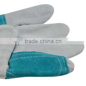 Yellow Full Palm Cow Leather Working Gloves photo-4