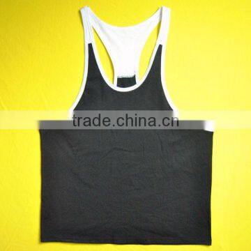 Muscle stringer vest made of 100% cotton fabric