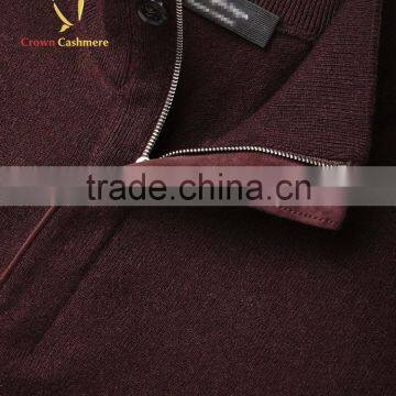 Knitting Pattern Men Cashmere Zipper Up Sweater photo-4