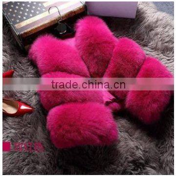 TJ-R-1 Custom Printed or Embroidery Sleeveless Fake Fur Vest photo-5